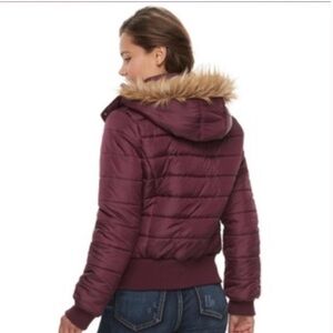 52. J2 by JouJou Burgundy Cropped Puffer Jacket